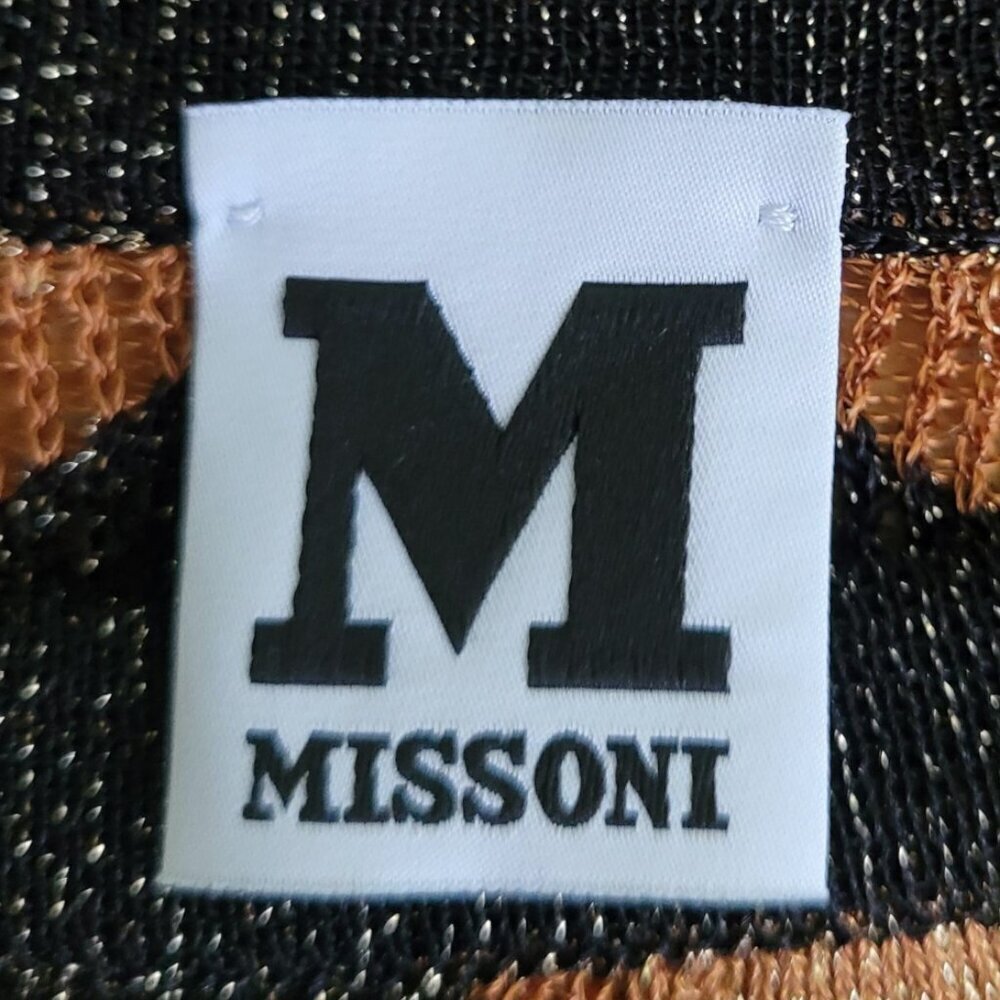 M Missoni Multicolor Lurex Knit Top Womens Medium/Large Italian Designer Glam - Picture 5 of 13